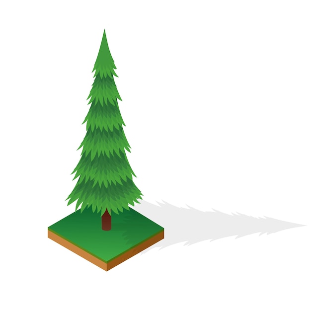 白い背景に分離された様々 なタイプの木材のセット等尺性景観公共公園または庭園の緑の植物景観コンストラクター要素インフォ グラフィックまたはゲームのベクトル アイコン