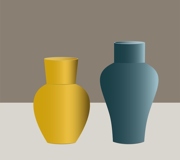 Vector set of vases