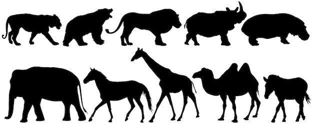 Set of vector animals