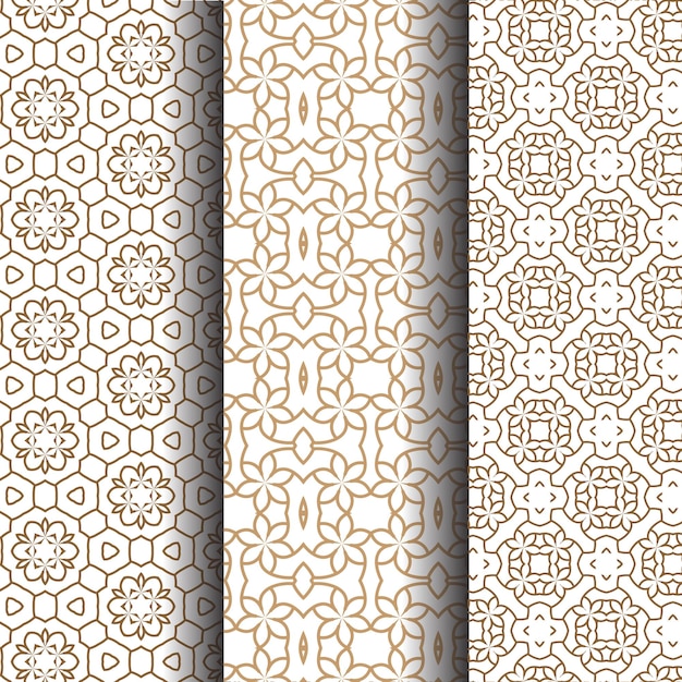 Set of vector arabic patterns