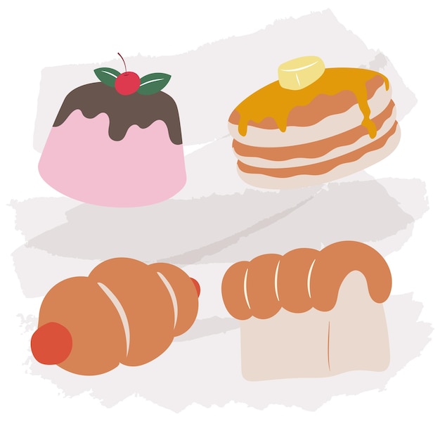 Set vector bread icons rye whole grain and wheat bread for design menu bakery