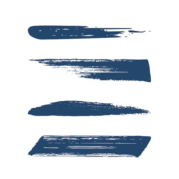 Set of vector brush strokes