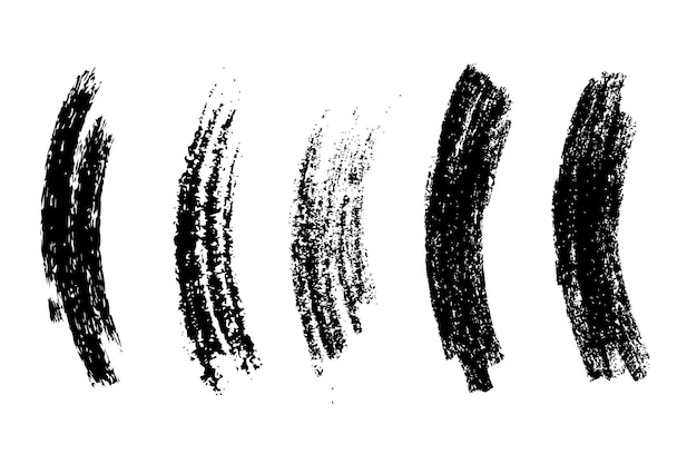 Set of vector brush strokes