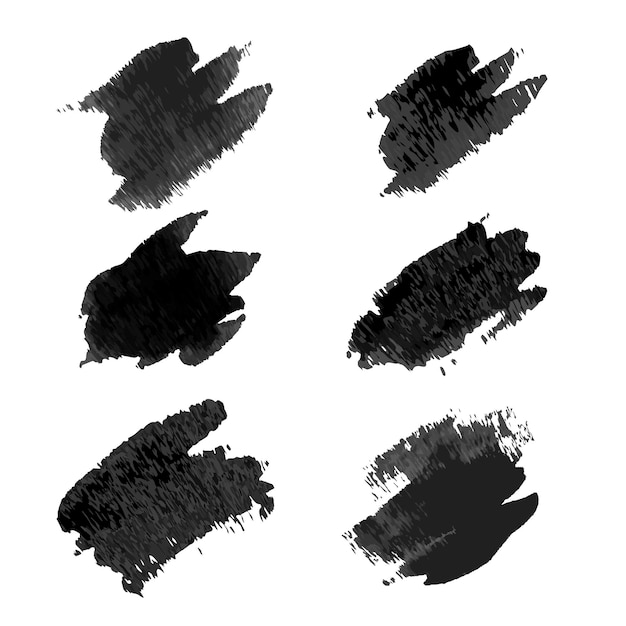 Vector set of vector brush strokes