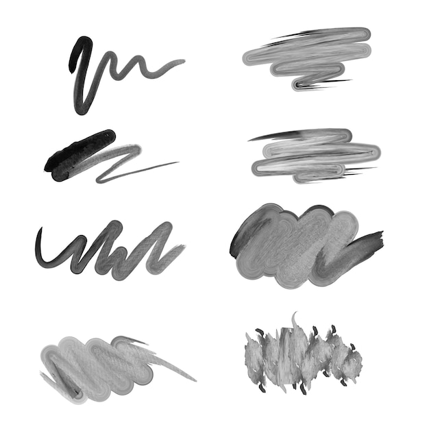 Vector set of vector brush strokes