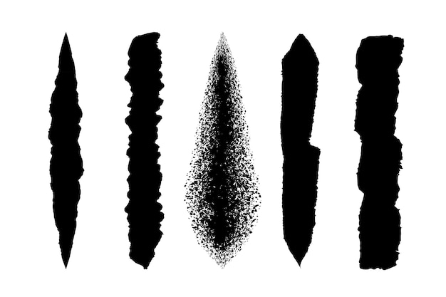 Vector set of vector brush strokes