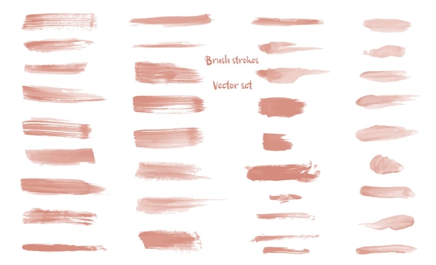 Set of vector brushes in a watercolor style. suitable for abstract backgrounds and trendy decor, cards, design invitations, etc.