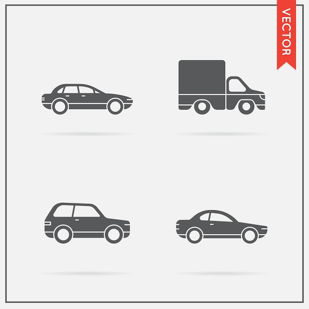 Set of Vector Car Icons