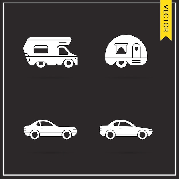 Set of Vector Car Icons