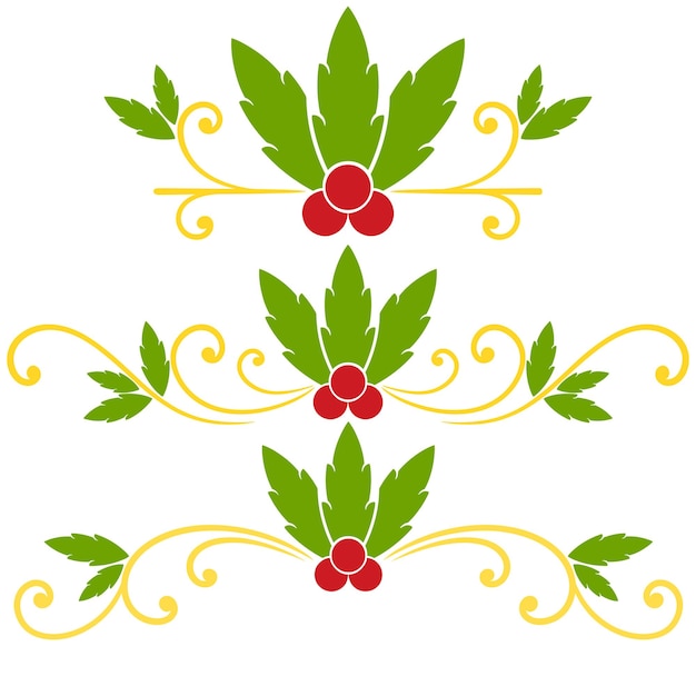 Set vector christmas ornament