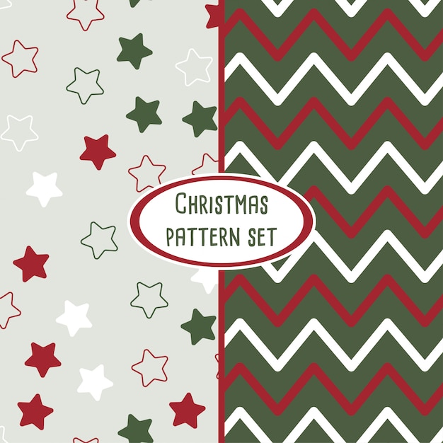 Set of vector christmas vector pattern backgrounds