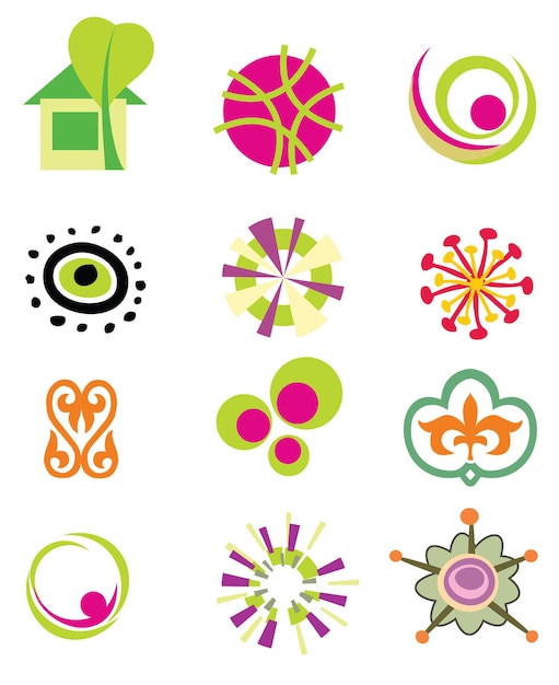 Vector set of vector design elements