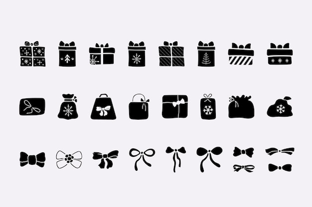 Set of vector elements for christmas and new year