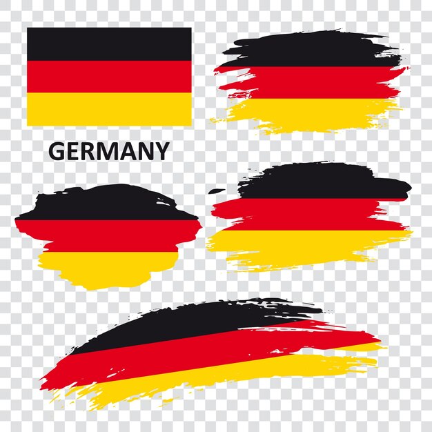 Vector set of vector flags of germany