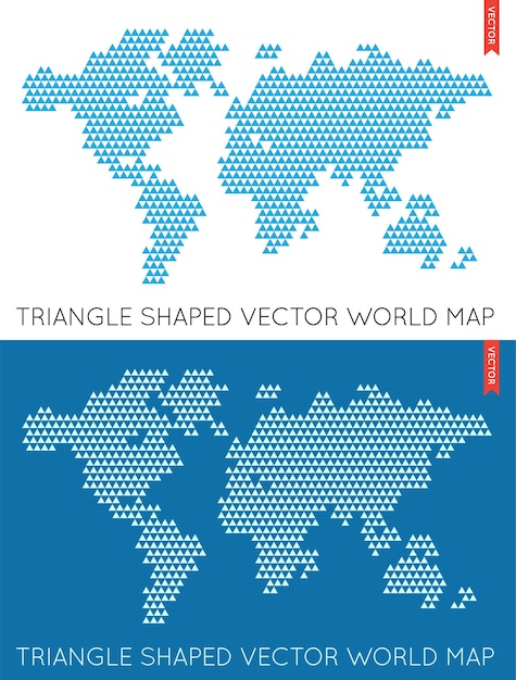 Set of Vector Flat Maps of the World Infographic Map Data