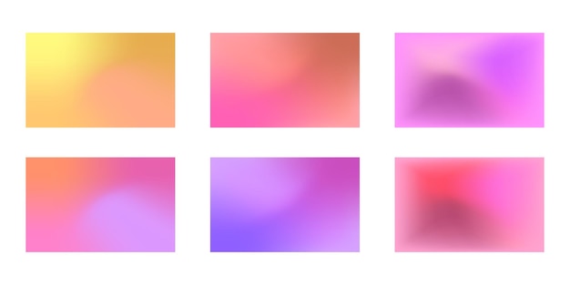 Set vector gradient background Soft color background Modern screen vector design for mobile app