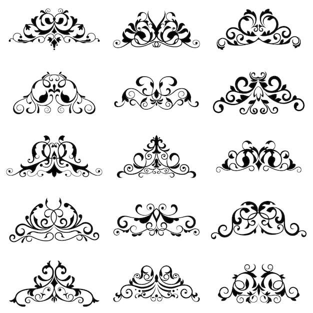 Set of vector graphic elements for design