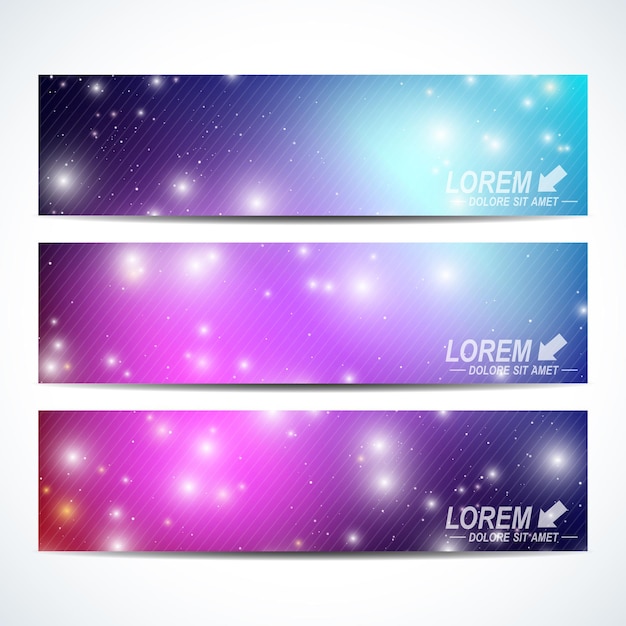 Vector set of the vector horizontal banners.