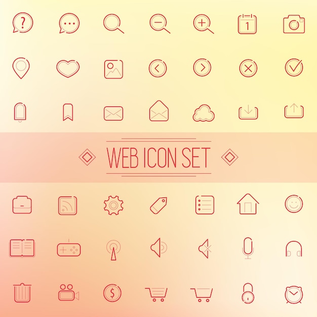 Set of vector icons for web and mobile applications