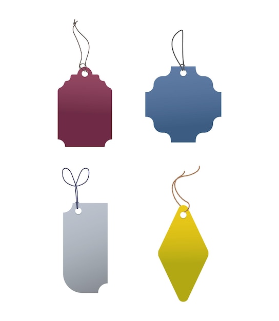 Vector set vector illustration of tags