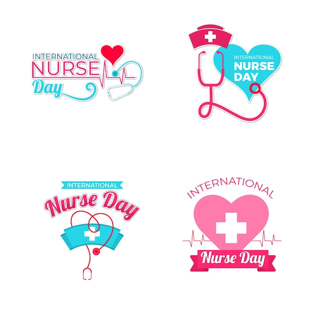 Vector set vector international nurse day