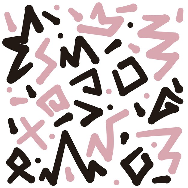 A set of vector lines of sharp shape with colored paint Handdrawn broken and sharp lines Collection