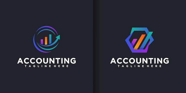 Set of vector logos Finance Business financial logo collection for company or agency