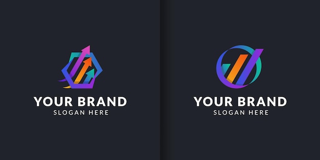 Set of vector logos Finance Business financial logo collection for company