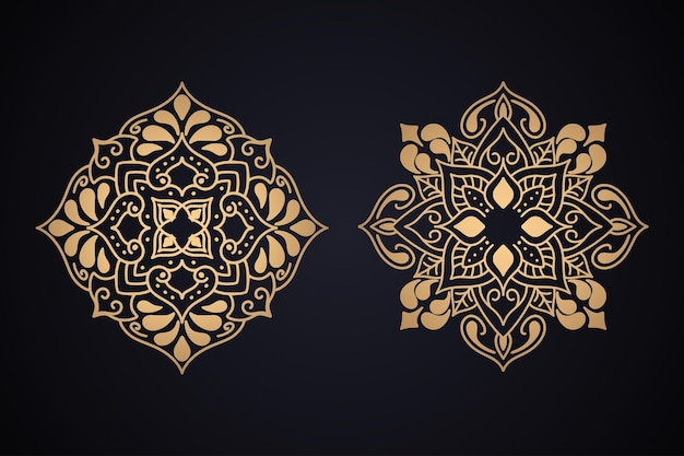 Vector set vector mandala flower vector