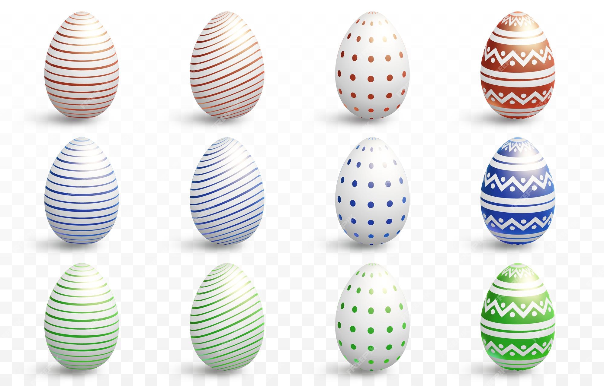 PNG Vector realistic chocolate eggs