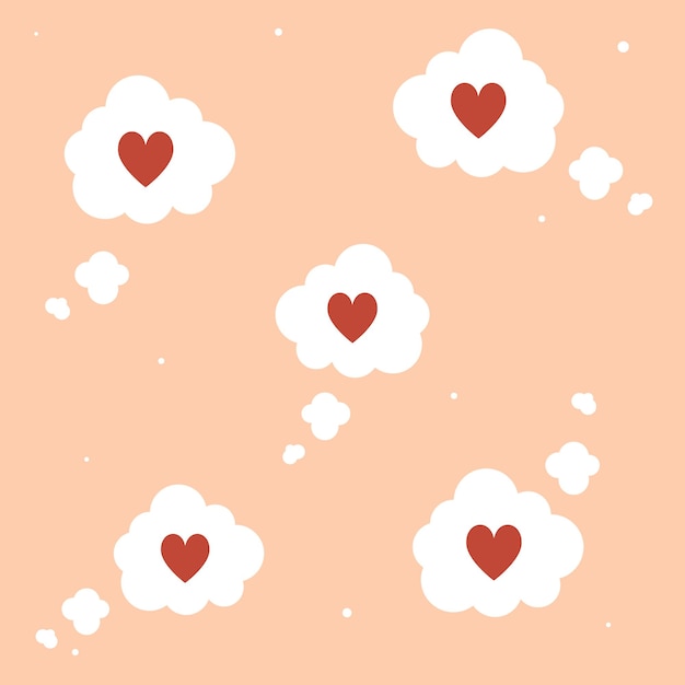 Set of vector patterns for valentines day Valentines Day February 14 minimalistic holiday card