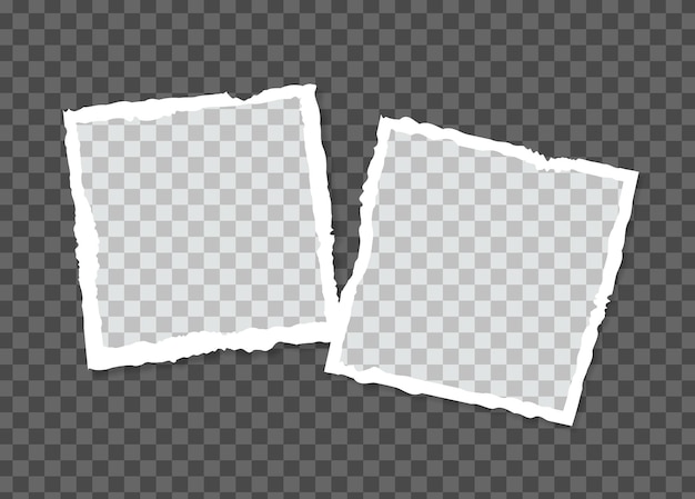 Set of vector Photo frame mockup design on sticky tape isolated on transparent background