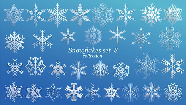 Set of vector Snowflakes