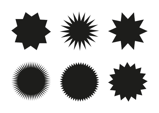 Vector set of vector starburst sunburst badges design elements best for sale sticker price tag