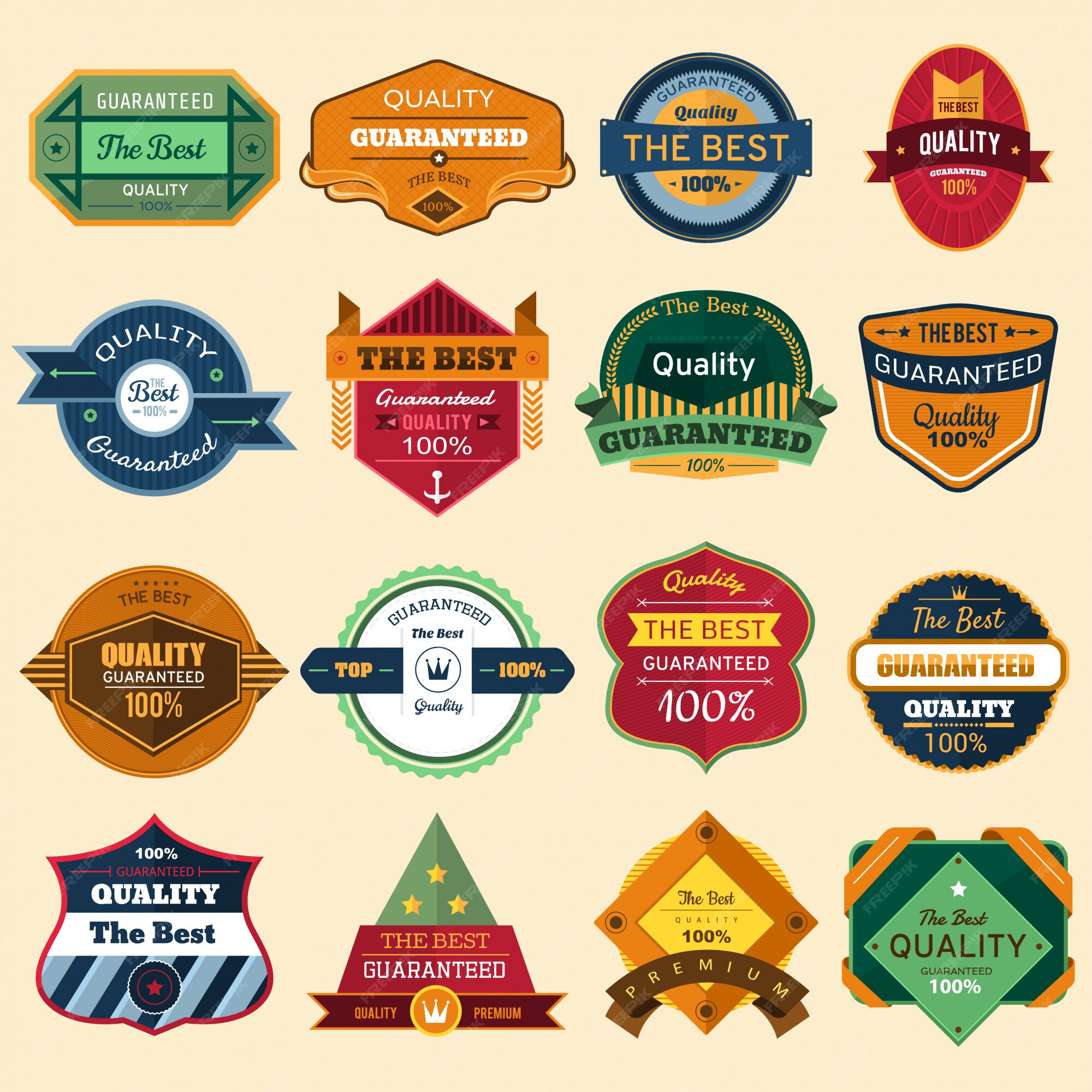 Premium Vector | Set of vector stickers and badges