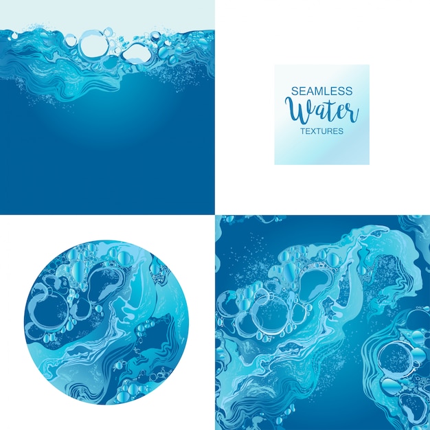 Set of vector water texture