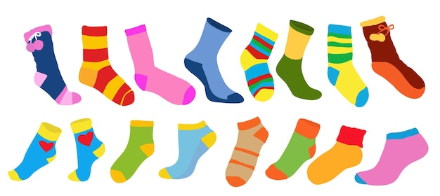 Set veelkleurige sokken