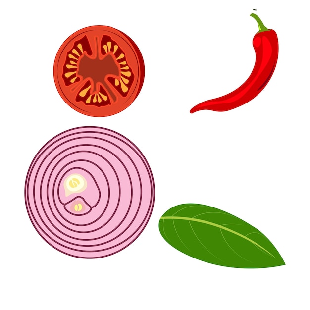 set of vegetables vectors