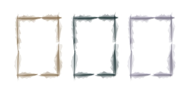 Set of vertical watercolor frames