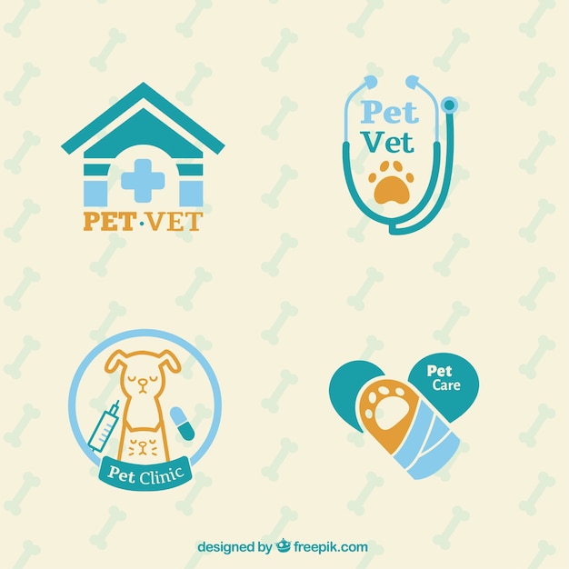 Set of veterinary logos