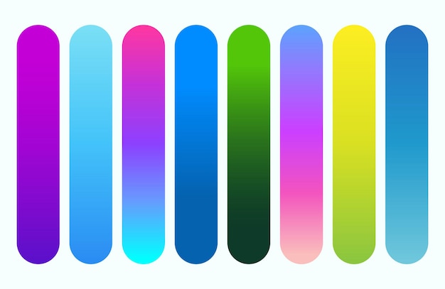 振動するグラディエントのスワッチやボタンのセット