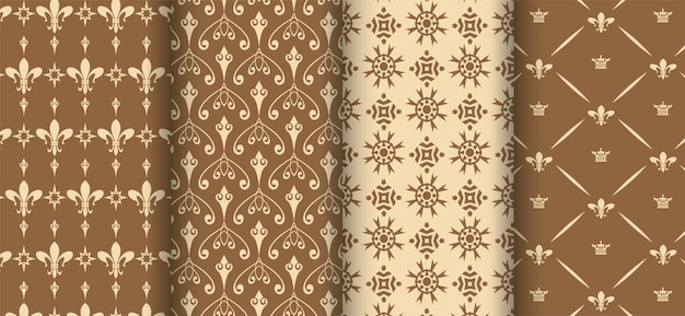 Set of vintage background patterns