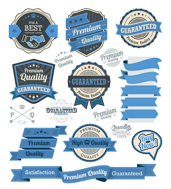 set of vintage badges and design elements