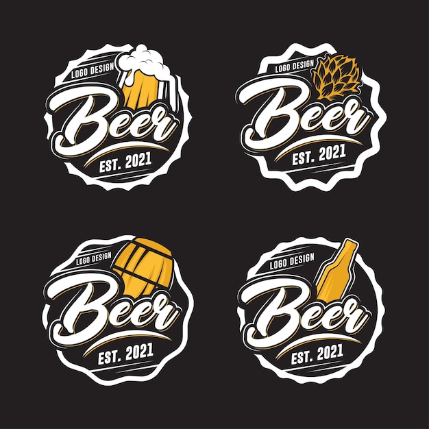 Set vintage bierlogo's