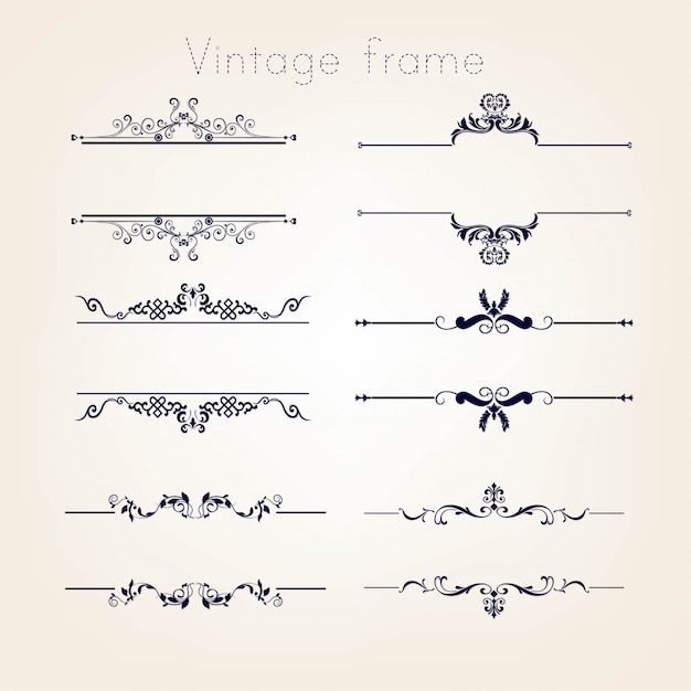 set of vintage borders