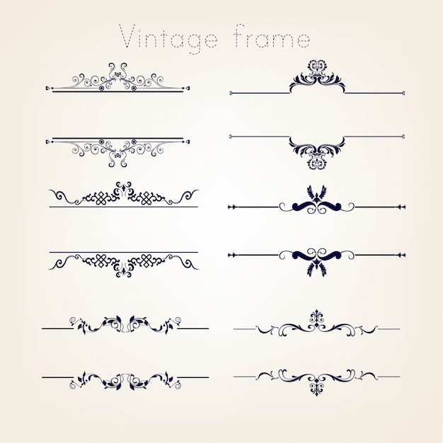 Set of vintage borders