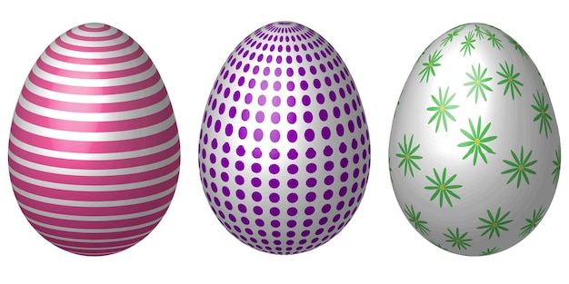 Set of Vintage Easter Eggs Vector illustration Easter eggs for Easter holidays design