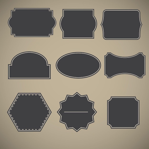 Vector set vintage etiketten