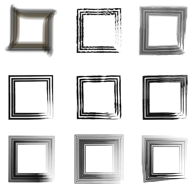 Vector set vintage frames for photos