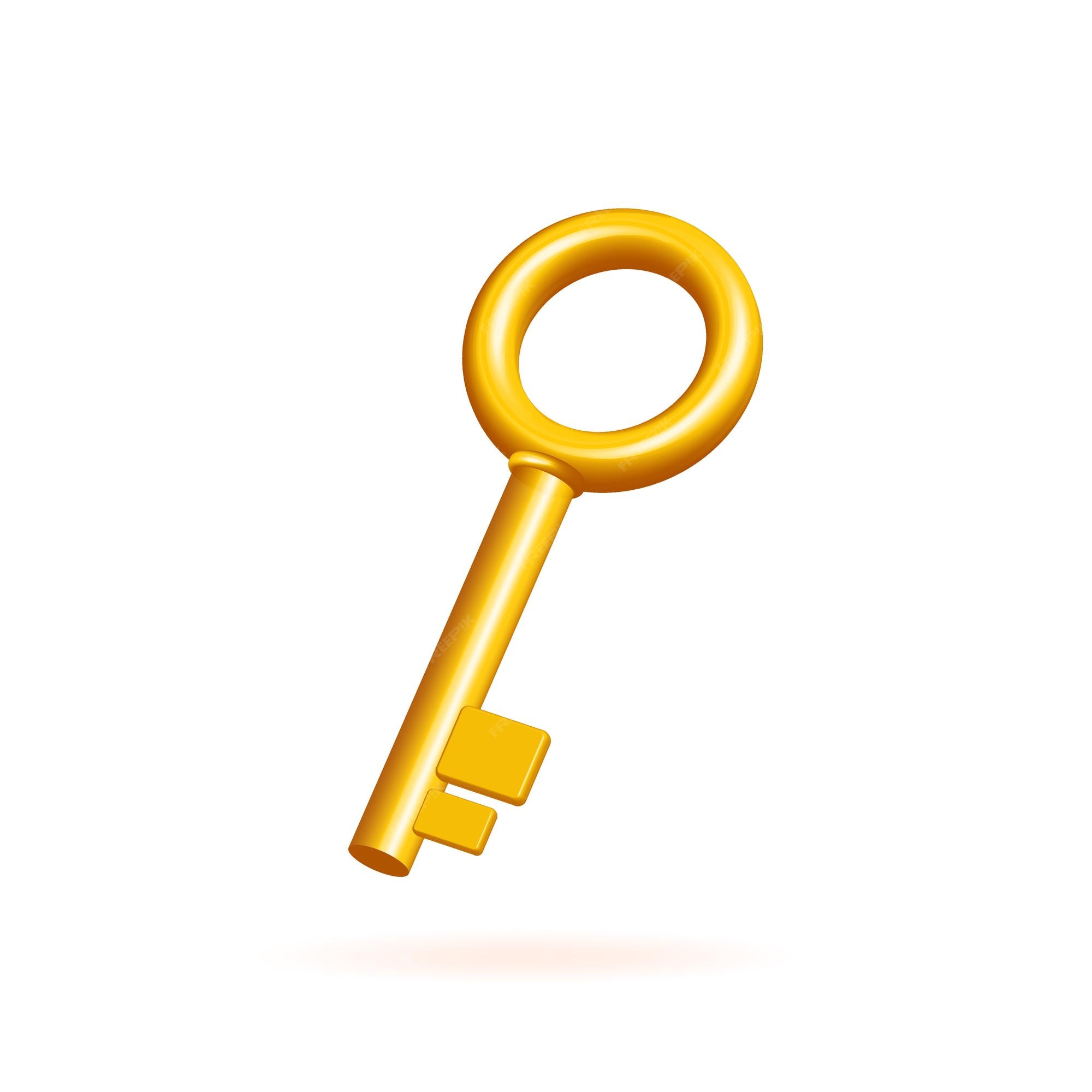 Premium Vector | Set of vintage keys gokld key 3d realistic